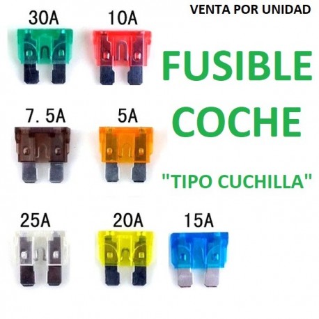 FUSIBLES TIPO CUCHILLA COCHE MOTO FURGONETA CAMION