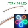 TIRA 24 LED FLEXIBLE RESISTENTE AL AGUA COCHE MOTO 12V MALETERO