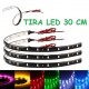 TIRA LED 30 CM FLEXIBLE AUTO ADHESIVAS 12V COCHE MOTO