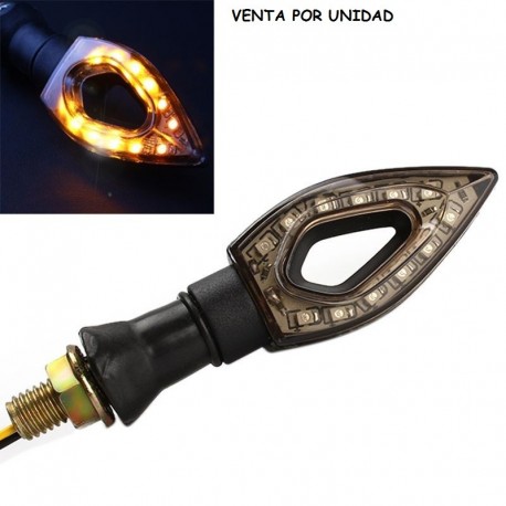 INTERMITENTE 12 LED AMBAR PARA MOTO UNIVERSAL 12V