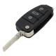 LLAVE CARCASA MANDO AUDI A3 A4 A6 A8 TT Q7 S6 3 BOTONES