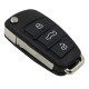 LLAVE CARCASA MANDO AUDI A3 A4 A6 A8 TT Q7 S6 3 BOTONES