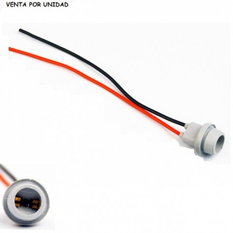 CONECTOR HEMBRA BOMBILLAS T10 W5W 168 194 CUÑA POSICIÓN
