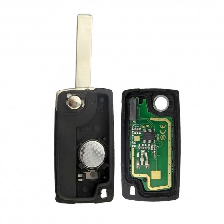 Llave con mando Citroen Peugeot Recambio 2 Boton Electrónica Tipo A