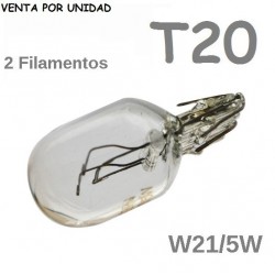 Bombilla T20 Halógena de Filamento Coche 580 7443 W21/5W