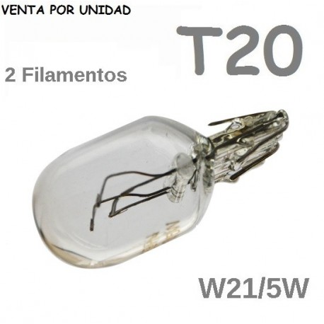 Bombilla T20 Halógena de Filamento Coche 580 7443 W21/5W