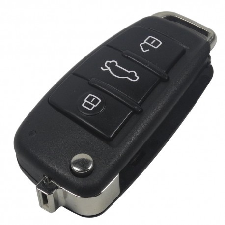 LLAVE CARCASA MANDO AUDI A3 A4 A6 A8 TT Q7 S6 3 BOTONES