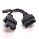 Conector Mitsubishi y Hyundai 12 Pin OBD a OBD2 16 pin Adaptador Coche