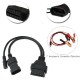 Conector Aprilia Guzzi Ducati Fiat 3 Pin OBD a OBD2 16 pin Coche Moto