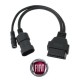 Conector Aprilia Guzzi Ducati Fiat 3 Pin OBD a OBD2 16 pin Coche Moto