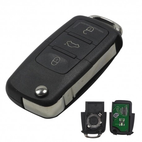 Llave con mando Audi Recambio 3 Botones Con Electrónica y Chip Tipo MN