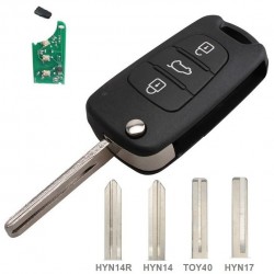 Llave con mando Hyundai Kia Recambio 3 Botones Electrónica Chip Tipo U