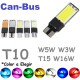 Bombilla Posición Matrícula T10 T15 Led Coche W5W W16W W3W 100 Lúmenes