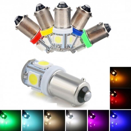 Bombilla 5 Led BA9S W6W T4W H6W Luz posición Interiores Cuadro Coche