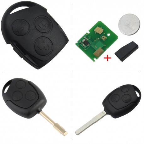 Llave con mando Ford Recambio 3 Botones Con Electrónica y Chip Tipo G