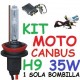 KIT XENON H9 35w CANBUS NO ERROR MOTO 1 BOMBILLA