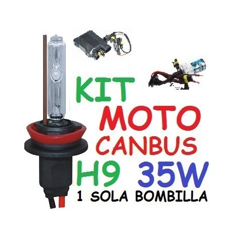 KIT XENON H9 35w CANBUS NO ERROR MOTO 1 BOMBILLA