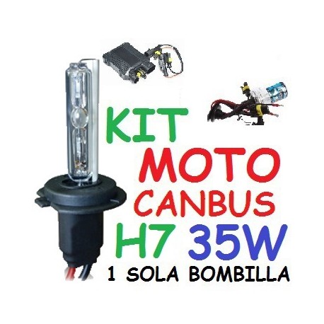 KIT XENON H7 35w CANBUS NO ERROR MOTO 1 BOMBILLA