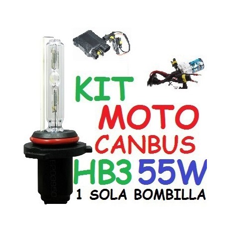 KIT XENON HB3 55w CANBUS NO ERROR MOTO 1 BOMBILLA