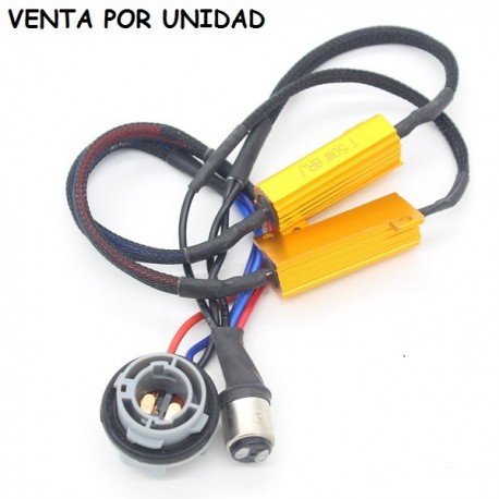 KIT CANBUS POSICION Y FRENO BAY15D 2 POLOS BAYONETA COCHE MOTO