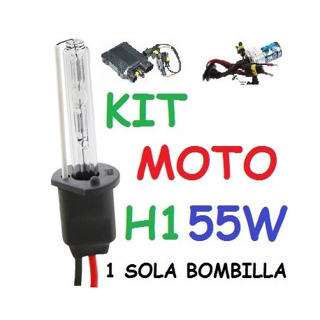 KIT XENON H1 55w (Alta Potencia) MOTO 1 BOMBILLA