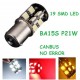 BOMBILLA CANBUS NO DA ERROR 1 POLO ANTINIEBLA POSICION FRENO COCHE MOTO BA15S 1156 s25 p21w 19 LED