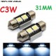 BOMBILLA LED MATRICULA 31MM CANBUS NO ERROR C3W