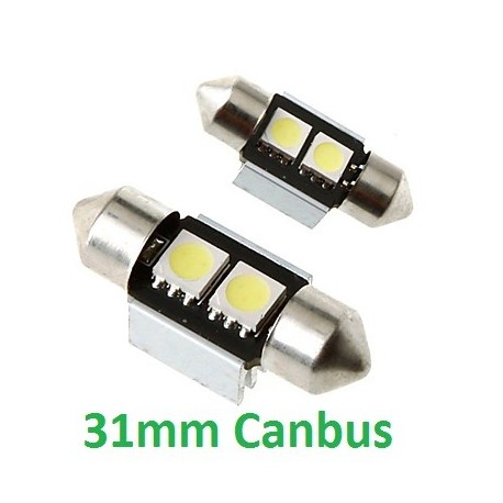 BOMBILLA LED MATRICULA 31MM CANBUS NO ERROR C3W