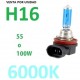 BOMBILLA H16 TIPO XENON HALOGENA LUZ BLANCA EFECTO 6000K COCHE