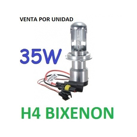 BOMBILLA H4 9003 XENON 35W REPUESTO COCHE MOTO CORTA Y LARGA