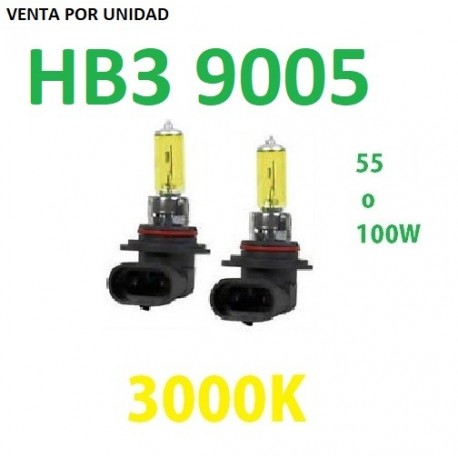 BOMBILLA HALOGENA HB3 9005 AMARILLA 3000k